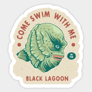 Creature from the Black Lagoon Vintage Monster Sticker